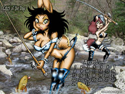 August Catch of the Day Small Calendar Pix
