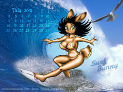 Surf Bunny Small Calendar Pix
